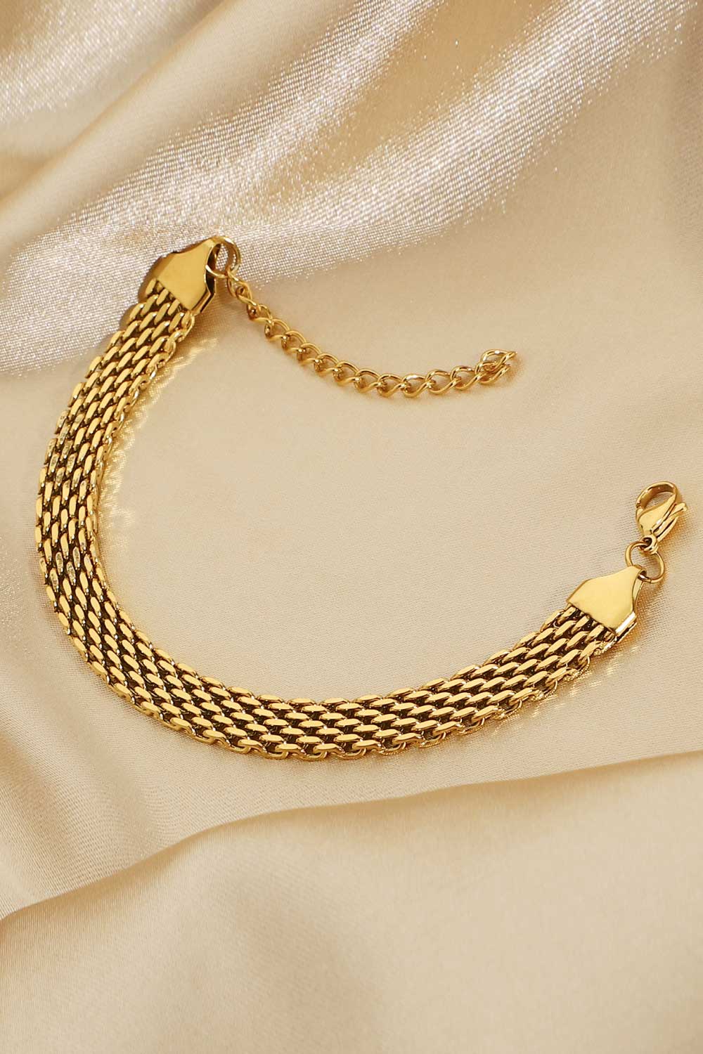 18K Gold-Plated Wide Chain Bracelet - Uylee's Boutique