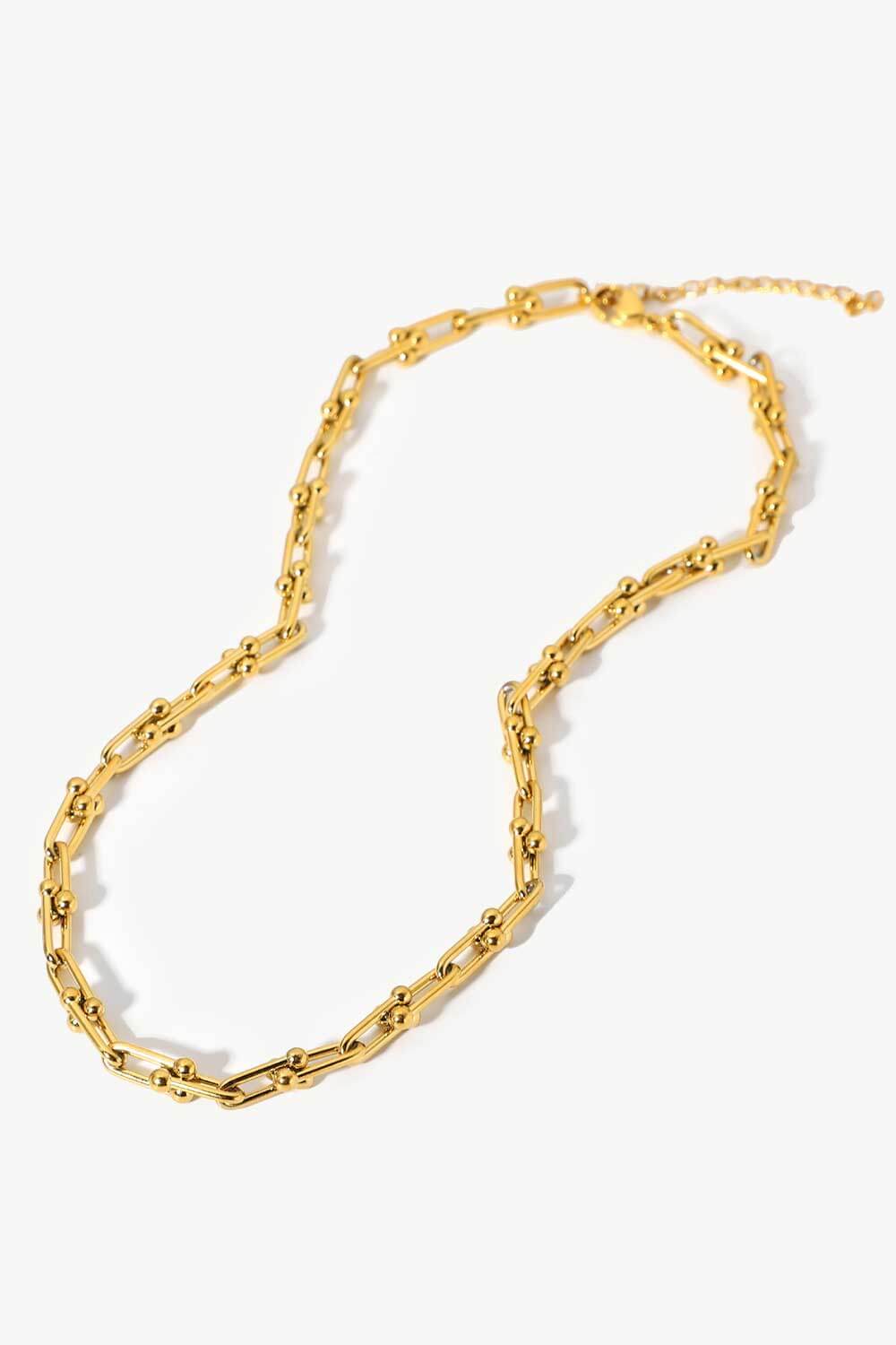 18K Stainless Steel U-Shape Chain Necklace - Uylee's Boutique