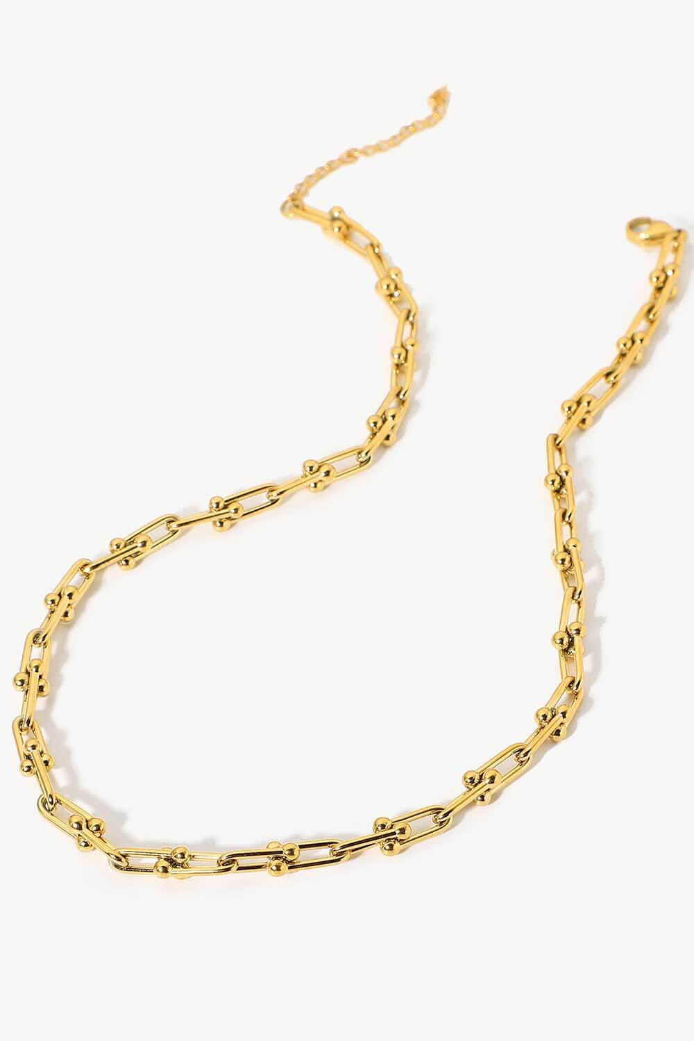 18K Stainless Steel U-Shape Chain Necklace - Uylee's Boutique