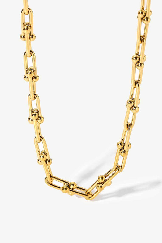 18K Stainless Steel U-Shape Chain Necklace - Uylee's Boutique