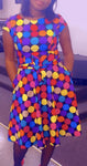 1950s Inspired Retro Inspired Dress, Multi-Colored Polka Dot, Sizes XS - 3XL - Uylee's Boutique