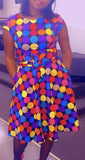 1950s Inspired Retro Inspired Dress, Multi-Colored Polka Dot, Sizes XS - 3XL - Uylee's Boutique