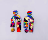 1980’s Themed - Hand Made Statement Shaped Earrings - Uylee's Boutique