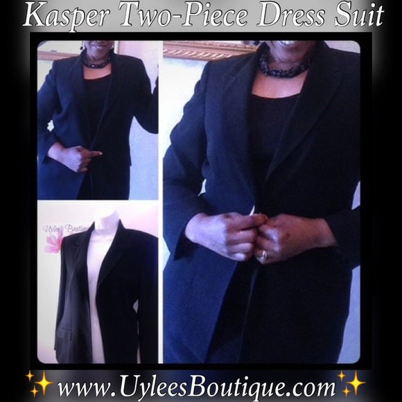 Kasper Two Piece Dress Suit, US Size 14P - Gently Used