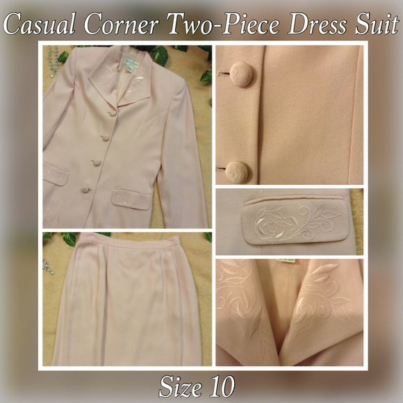 Casual Corner Two Piece Ladies Dress Suit, US Size 10 - Gently Used