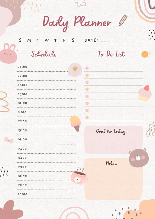 My Daily Planner Appointment Book - pdf printout (DIGITAL DOWNLOAD ONL ...