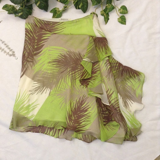 John Paul Richard Floral 100% Silk Skirt, US Size 10 - Gently Used