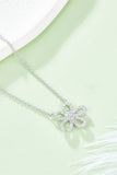Uylees Boutique Moissanite Flower Pendant 925 Sterling Silver Necklace