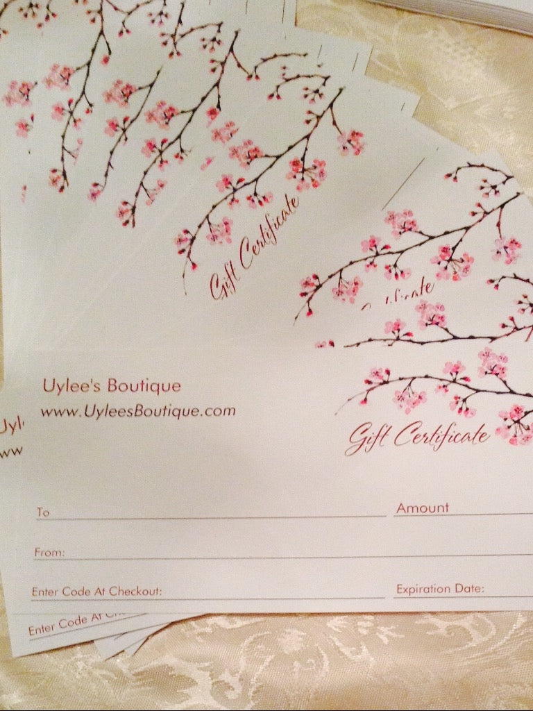 Uylee's Boutique Gift Certificates