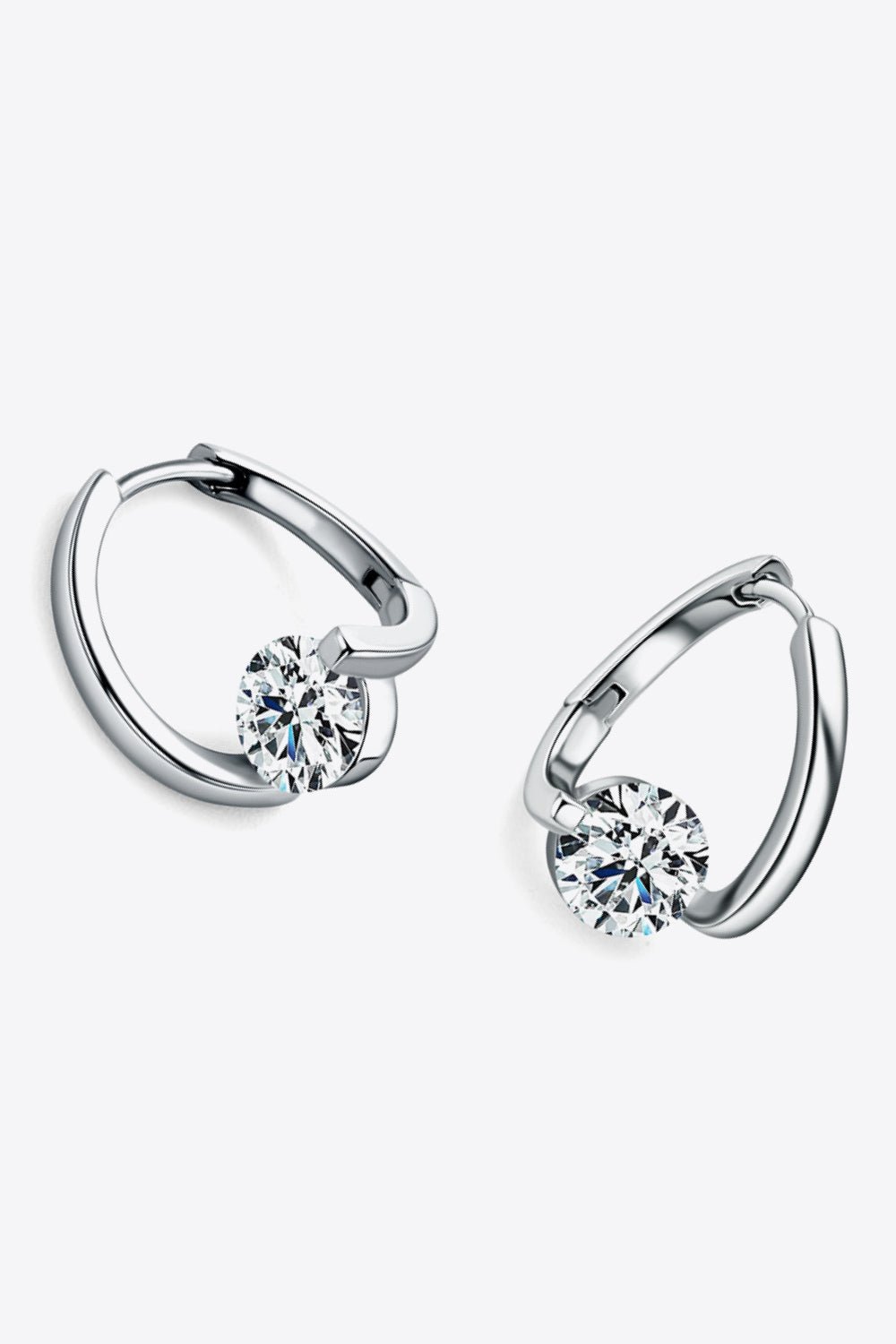 2 Carat Moissanite 925 Sterling Silver Heart Earrings - Uylee's Boutique