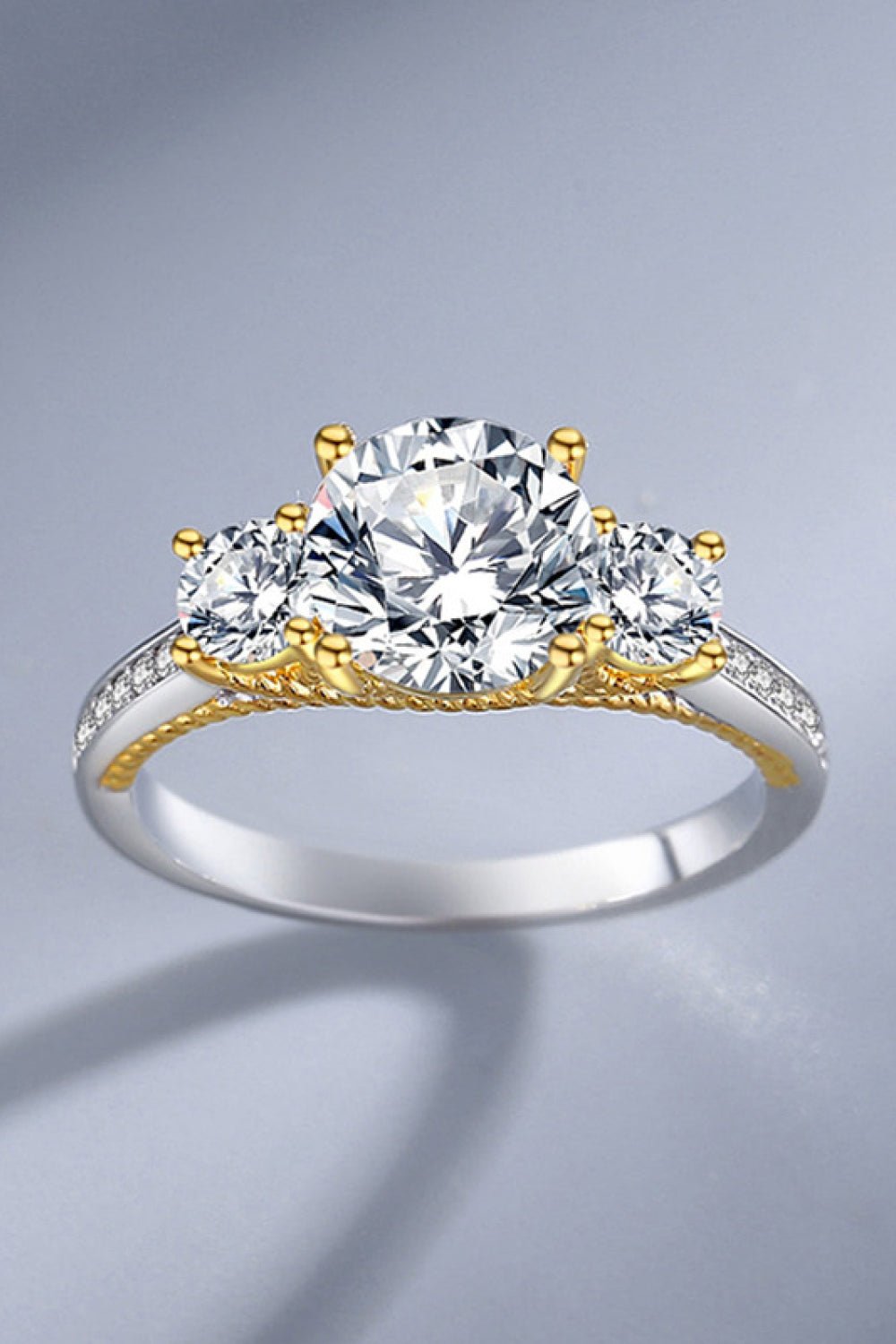 2 Carat Moissanite Contrast Ring - Uylee's Boutique