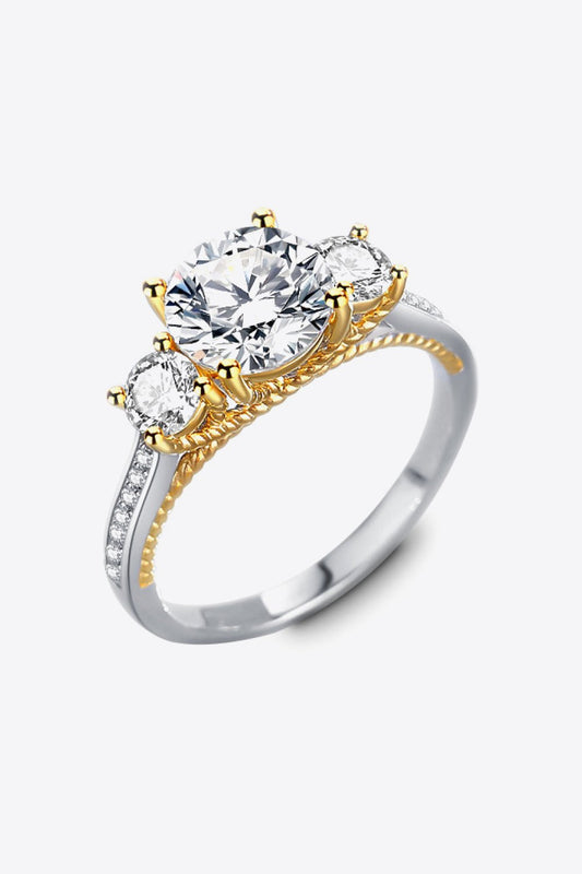 2 Carat Moissanite Contrast Ring - Uylee's Boutique