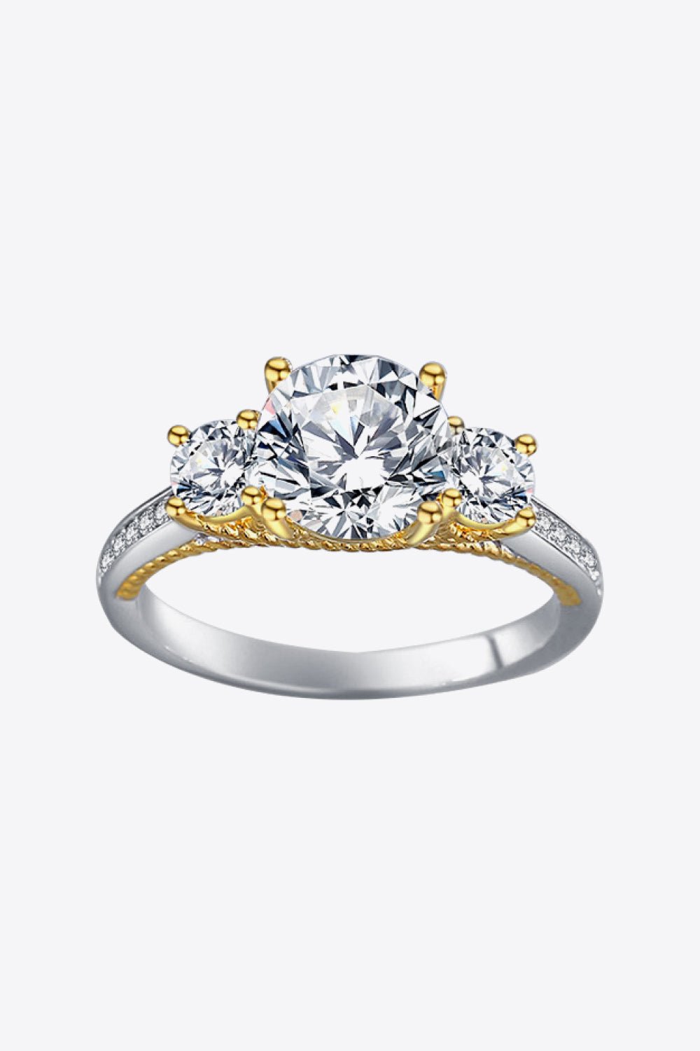 2 Carat Moissanite Contrast Ring - Uylee's Boutique