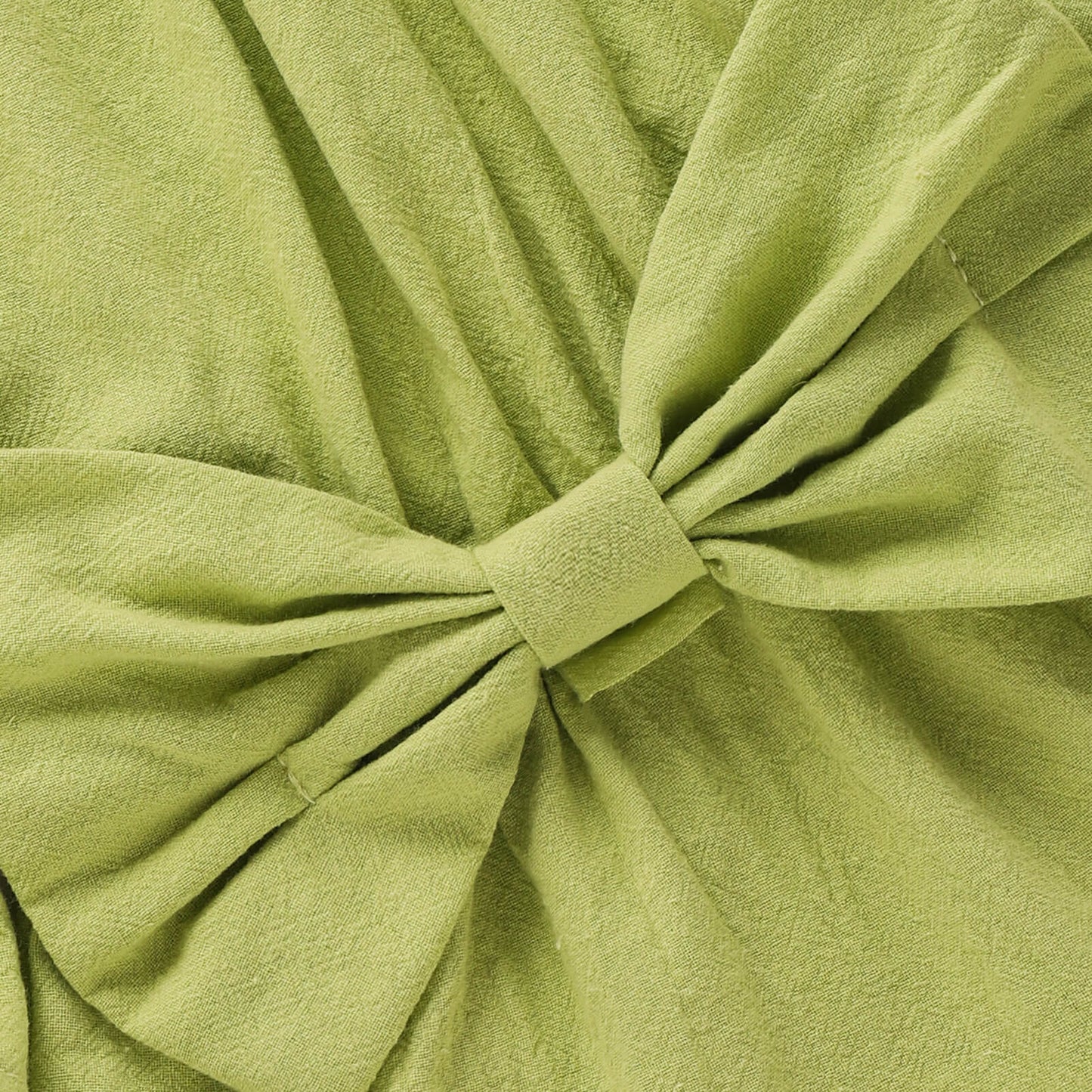 Baby Girl Lime Color Bow Detail Flounce Sleeve Bodysuit