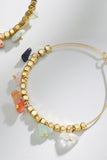 Uylees Boutique Turquoise Stainless Steel Hoop Earrings