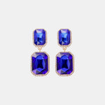 Geometrical Shape Glass Stone Dangle Earrings