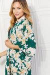 Uylee's Boutique Time To Grow Floral Kimono in Green