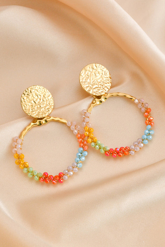 Uylee's Boutique Multicolored Bead Stainless Steel Earrings