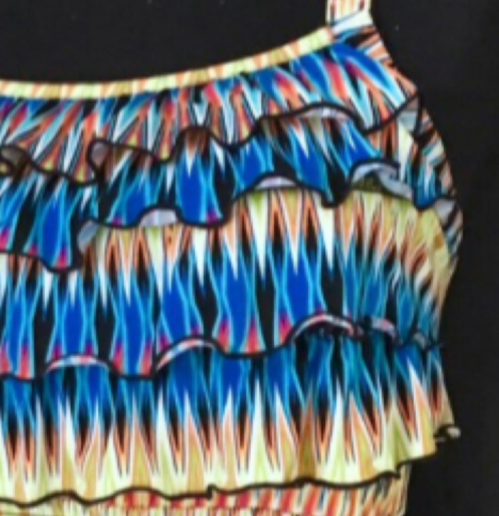 Cato Girls Brand Multi-Toned Ruffle Dress,  US Size 8 - Gently Used