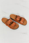 Uylee’s Boutique  Best Life Double-Banded Slide Sandal in Ochre