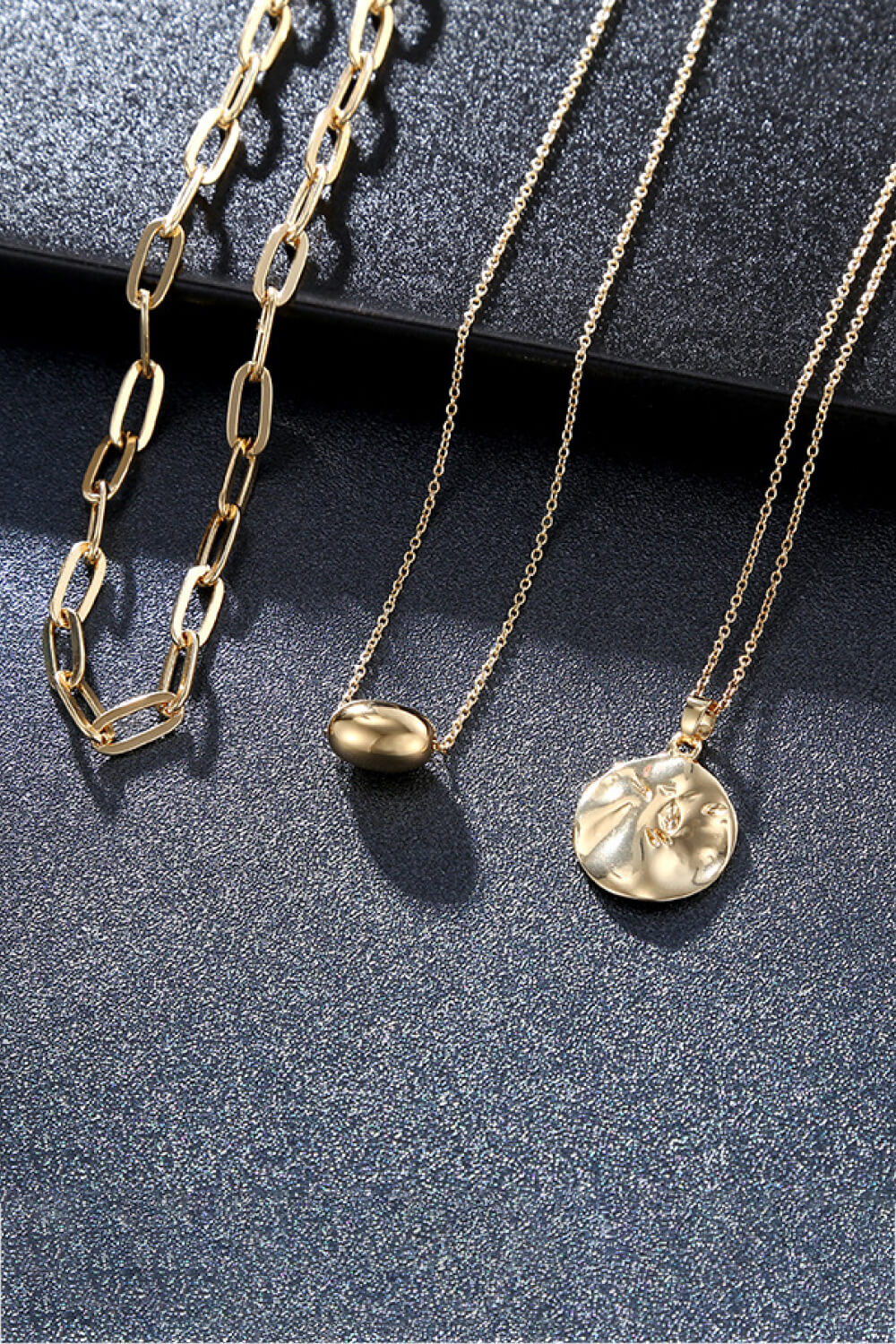 Uylee's Boutique 18K Gold Plated 3-Piece Pendant Necklace Set