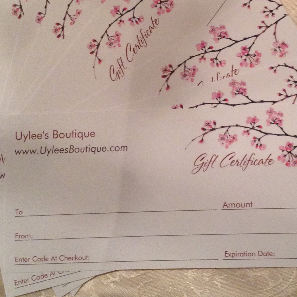 Uylee's Boutique Gift Certificates