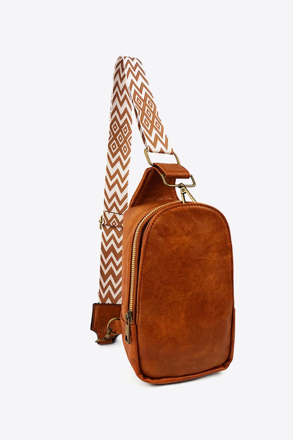 Uylee’s Boutique Random Pattern Adjustable Strap PU Leather Sling Bag