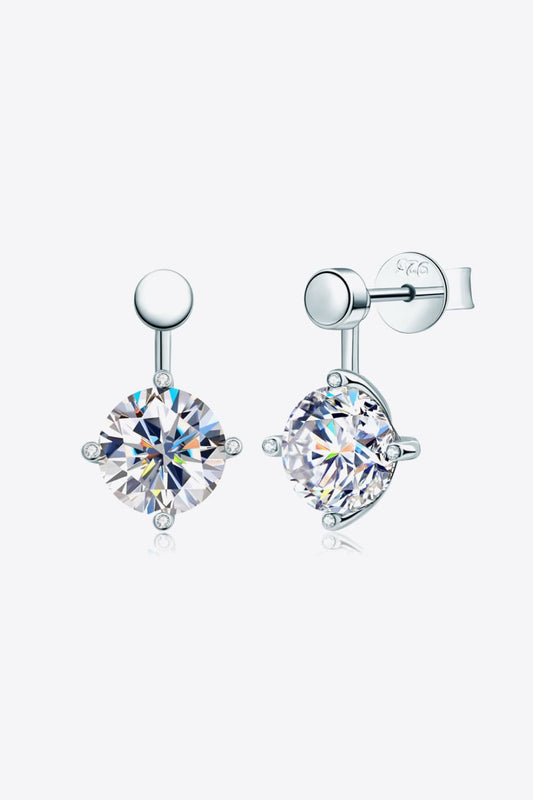 4 Carat Moissanite Drop Earrings - Uylee's Boutique