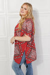 Paisley Design Kimono in Red