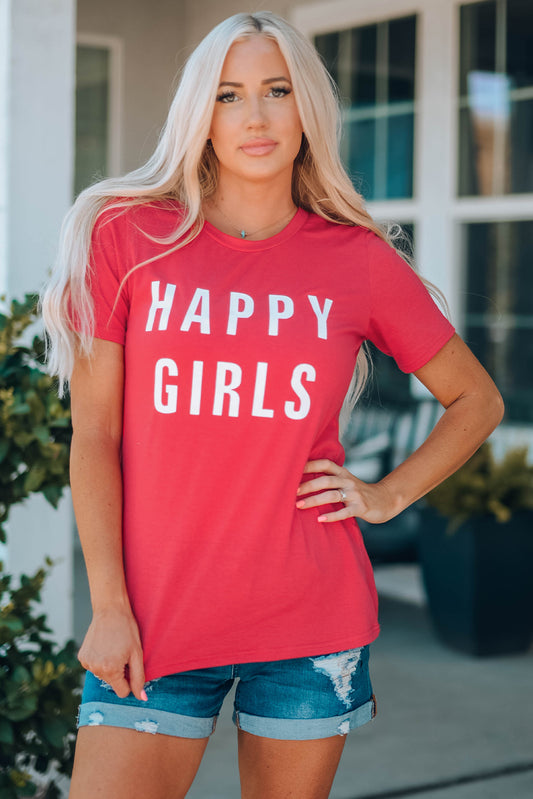 Uylee’s Boutique HAPPY GIRLS Short Sleeve Tee Shirt (Mommy and Me Top)
