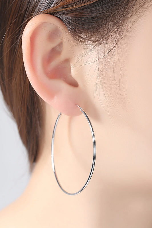 Uylee's Boutique 925 Sterling Silver Hoop Earrings