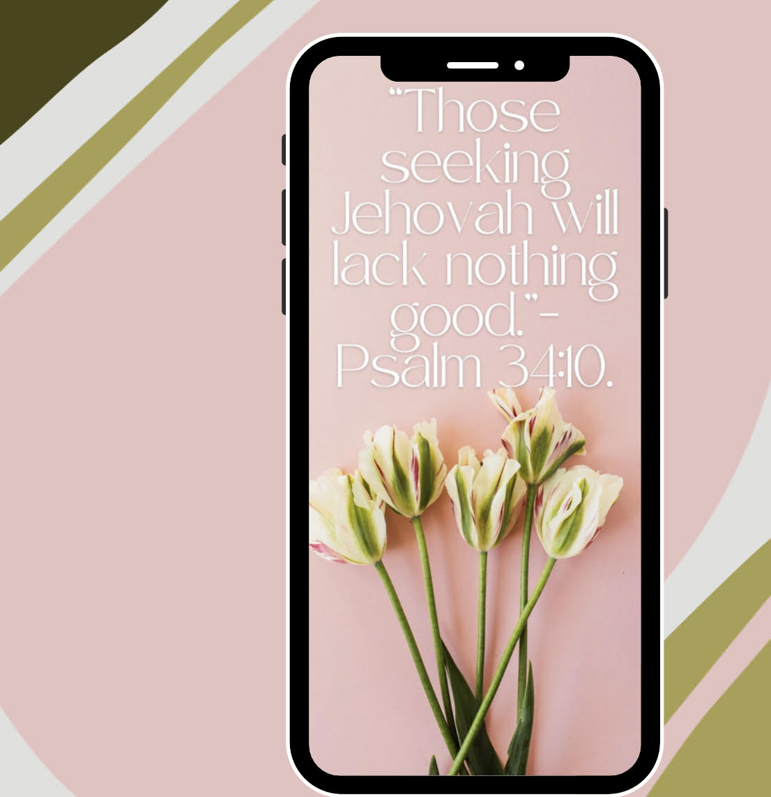 FREE Cell Phone Screensaver Pack - 8 photos - Psalm 34:10, "Those Seeking Jehovah will lack nothing good."