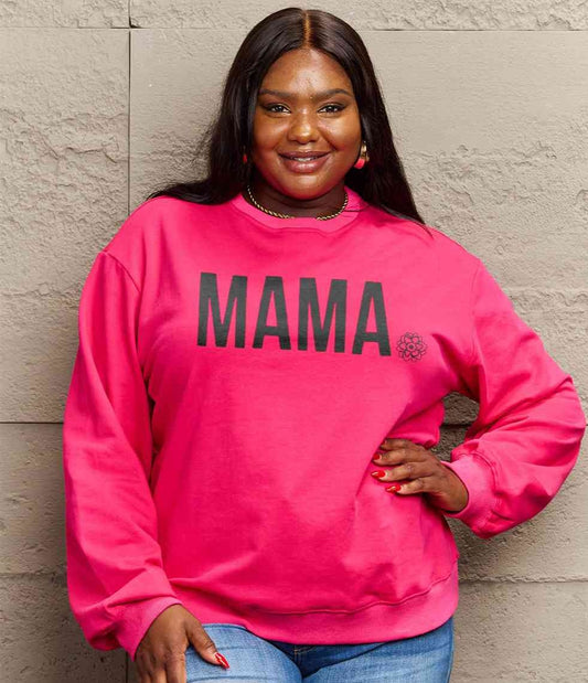 Simply Love Full Size MAMA Graphic Long Sleeve Sweatshirt