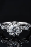 Uylees Boutique 1 Carat Moissanite 925 Sterling Silver Ring