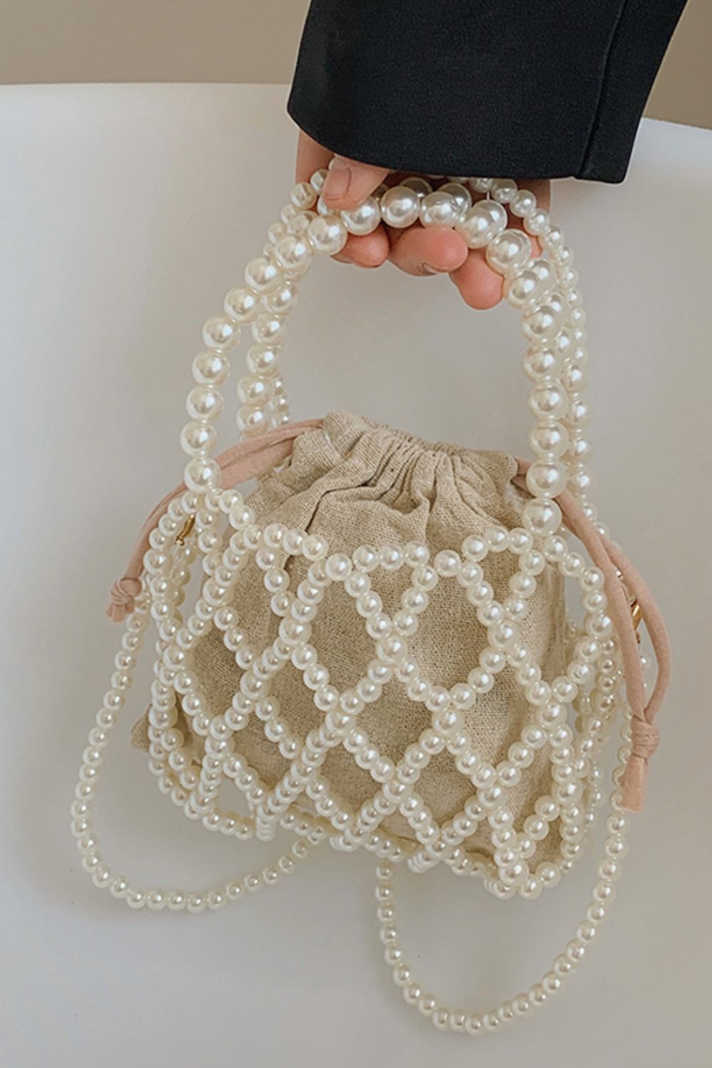 Uylee's Boutique Pearl Polyester Crossbody Bag
