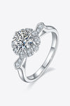 Uylees Boutique 1 Carat Moissanite 925 Sterling Silver Ring