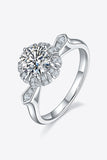 Uylees Boutique 1 Carat Moissanite 925 Sterling Silver Ring