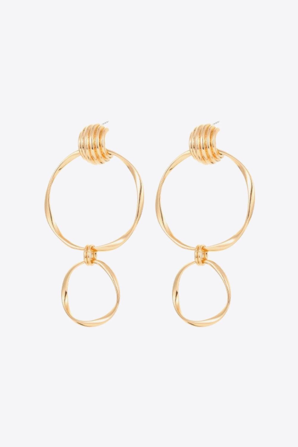 Uylee's Boutique Double Hoop Zinc Alloy Drop Earrings