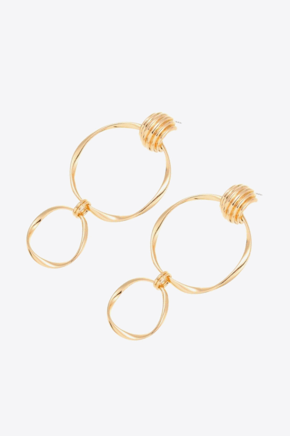 Uylee's Boutique Double Hoop Zinc Alloy Drop Earrings