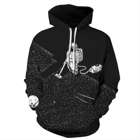 Full Size Astronaut Graphic Drawstring Hoodie