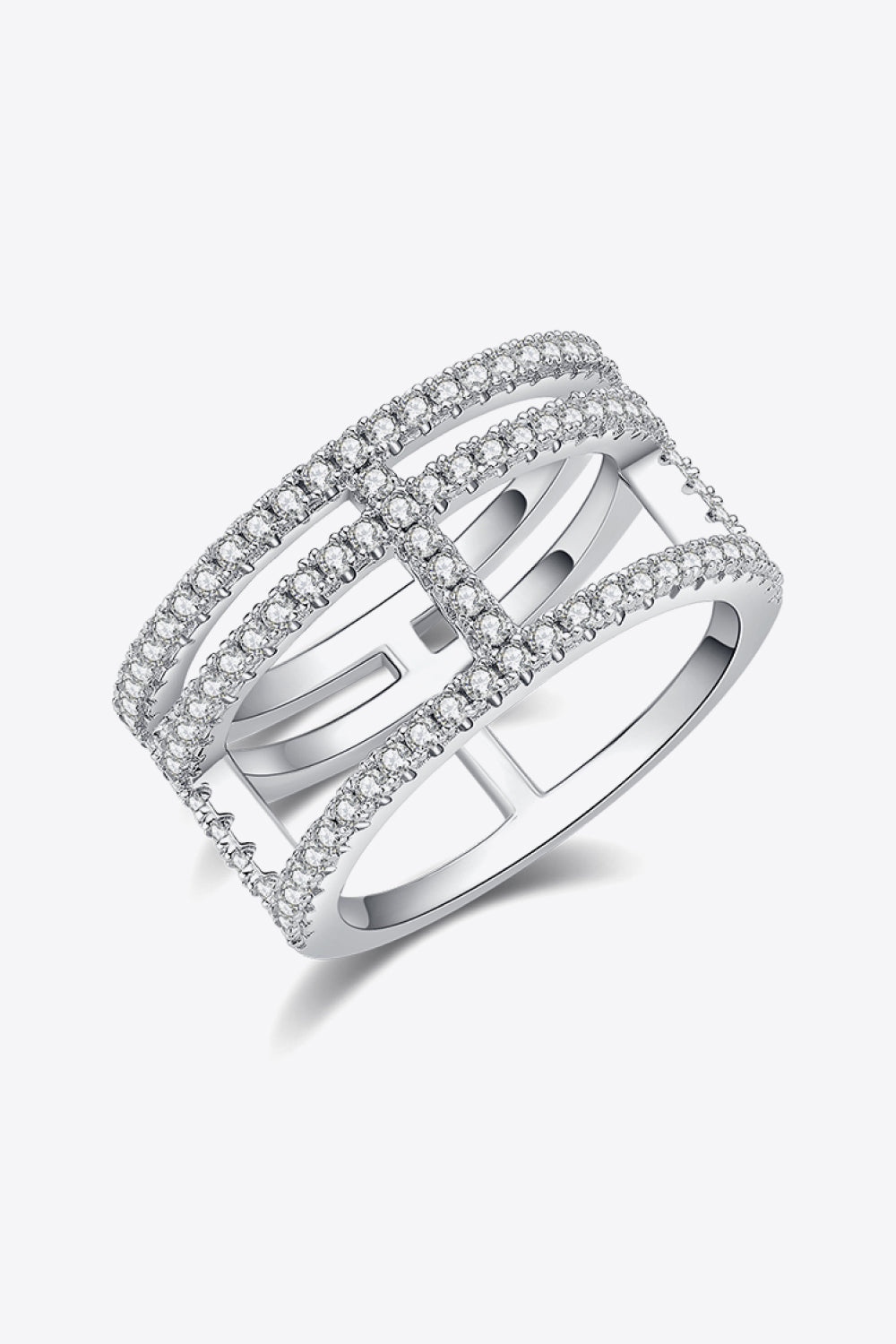 Uylees Boutique Moissanite Cutout Wide Ring