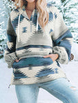Geometric Quarter-Zip Hoodie