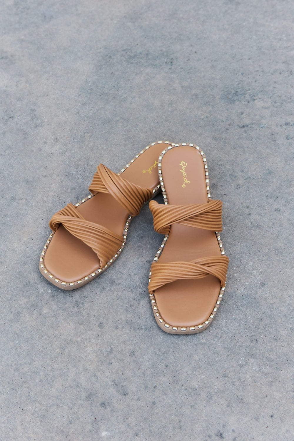 Uylee’s Boutique  Summertime Fine Double Strap Twist Sandals