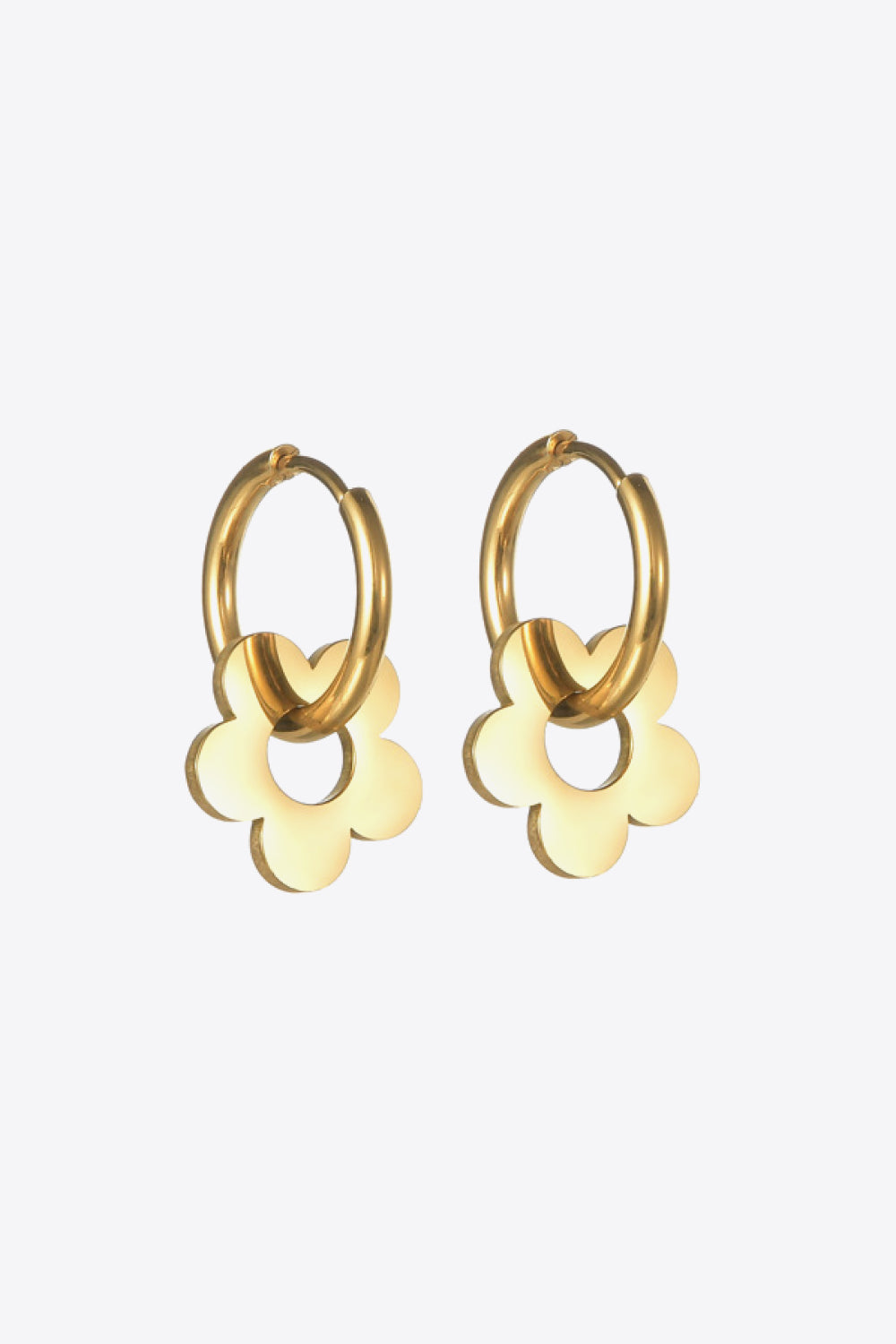 Uylee's Boutique Stainless Steel Hoop Drop Earrings