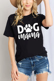 Simply Love DOG MAMA グラフィック コットン T シャツ