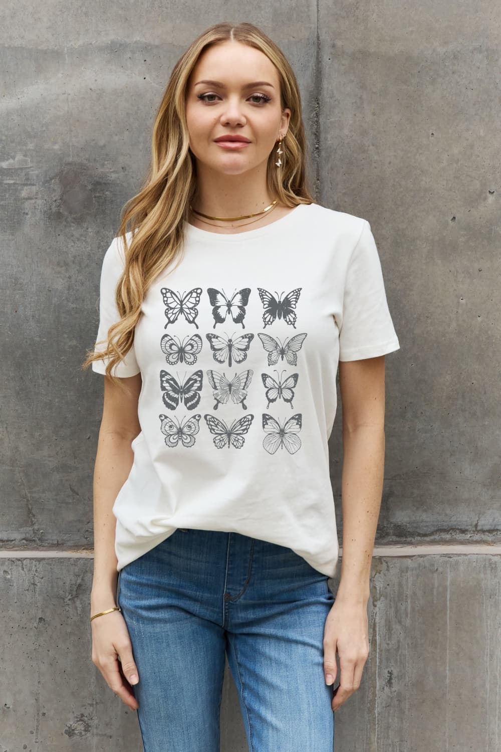 Simply Love Butterfly Graphic Cotton T-Shirt