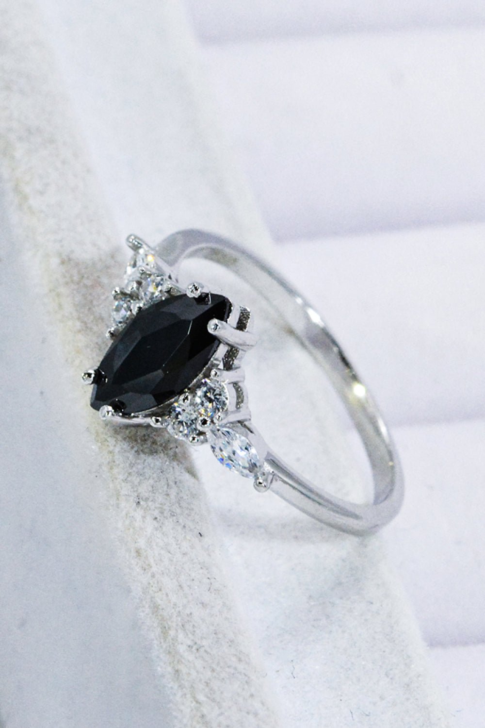 925 Sterling Silver Black Agate Ring - Uylee's Boutique