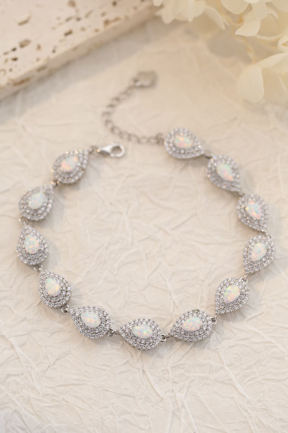 925 Sterling Silver Opal Bracelet - Uylee's Boutique
