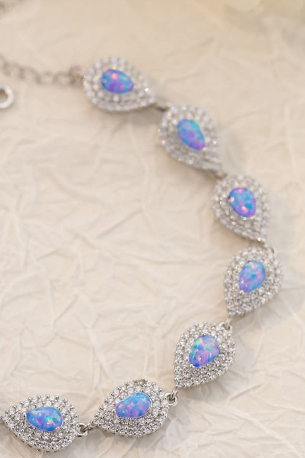 925 Sterling Silver Opal Bracelet - Uylee's Boutique