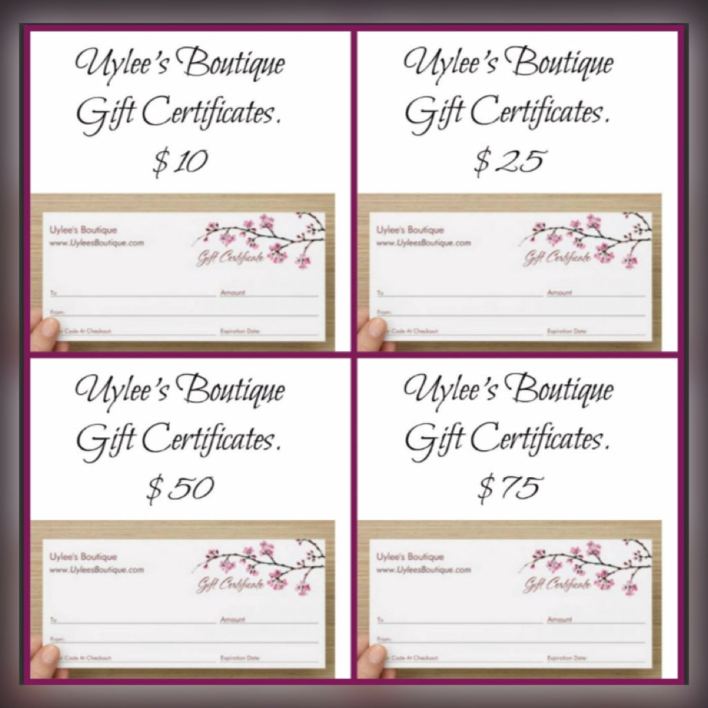 Uylee's Boutique Gift Certificates